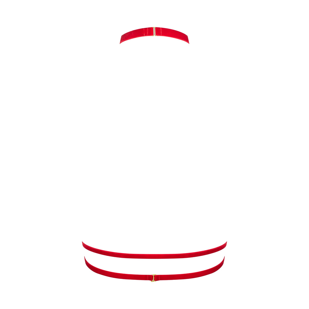 MAISON CLOSE - RED VELVET HARNESS