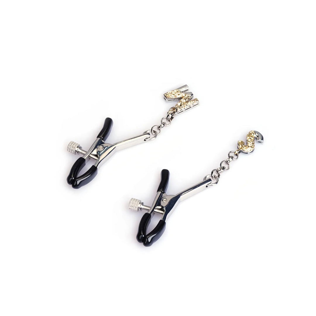 LIEBE SEELE - NIPPLE CLAMPS WITH S&M LETTERS