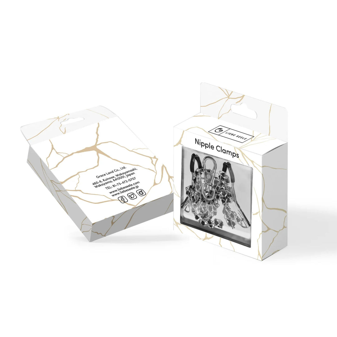 LIEBE SEELE - STRINGI CAPEZZOLI CATENA CON PERLINE NERE
