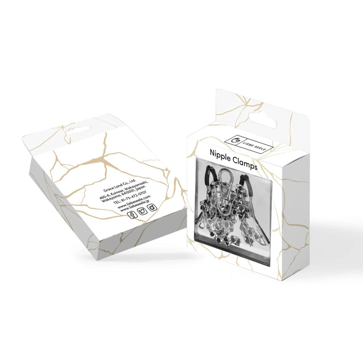 LIEBE SEELE - STRINGI CAPEZZOLI CATENA CON PERLINE NERE