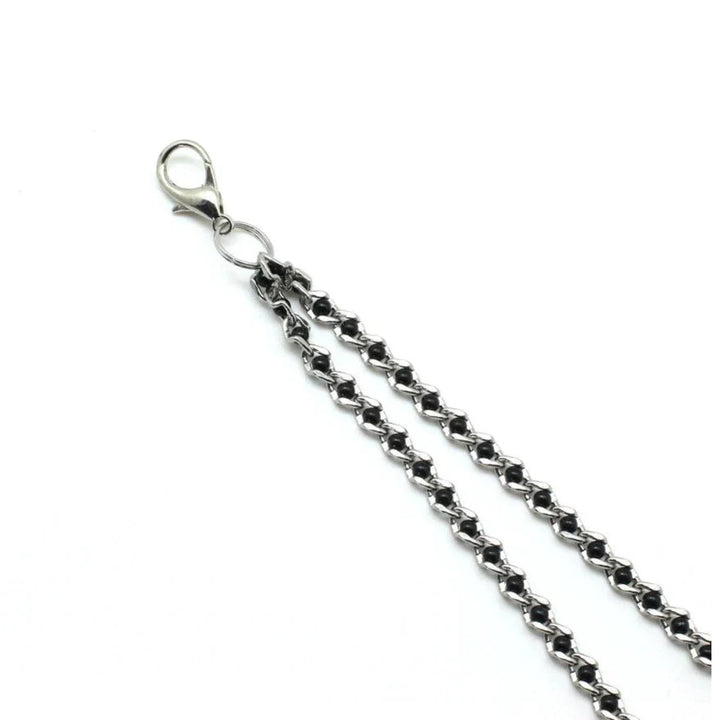 LIEBE SEELE - STRINGI CAPEZZOLI CATENA CON PERLINE NERE
