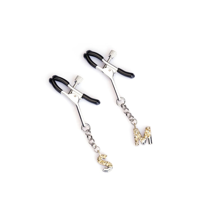 LIEBE SEELE - NIPPLE CLAMPS WITH S&M LETTERS
