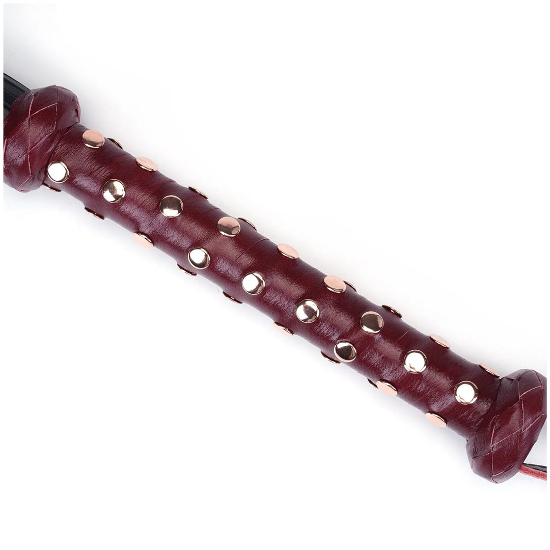 LIEBE SEELE - RED WINE FLOGGER WITH STUDDED HANDLE