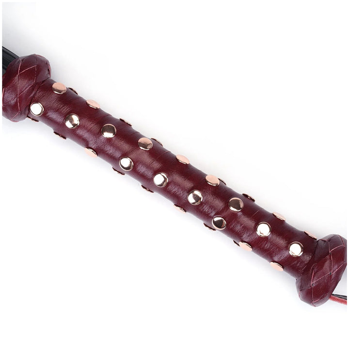 LIEBE SEELE - RED WINE FLOGGER WITH STUDDED HANDLE