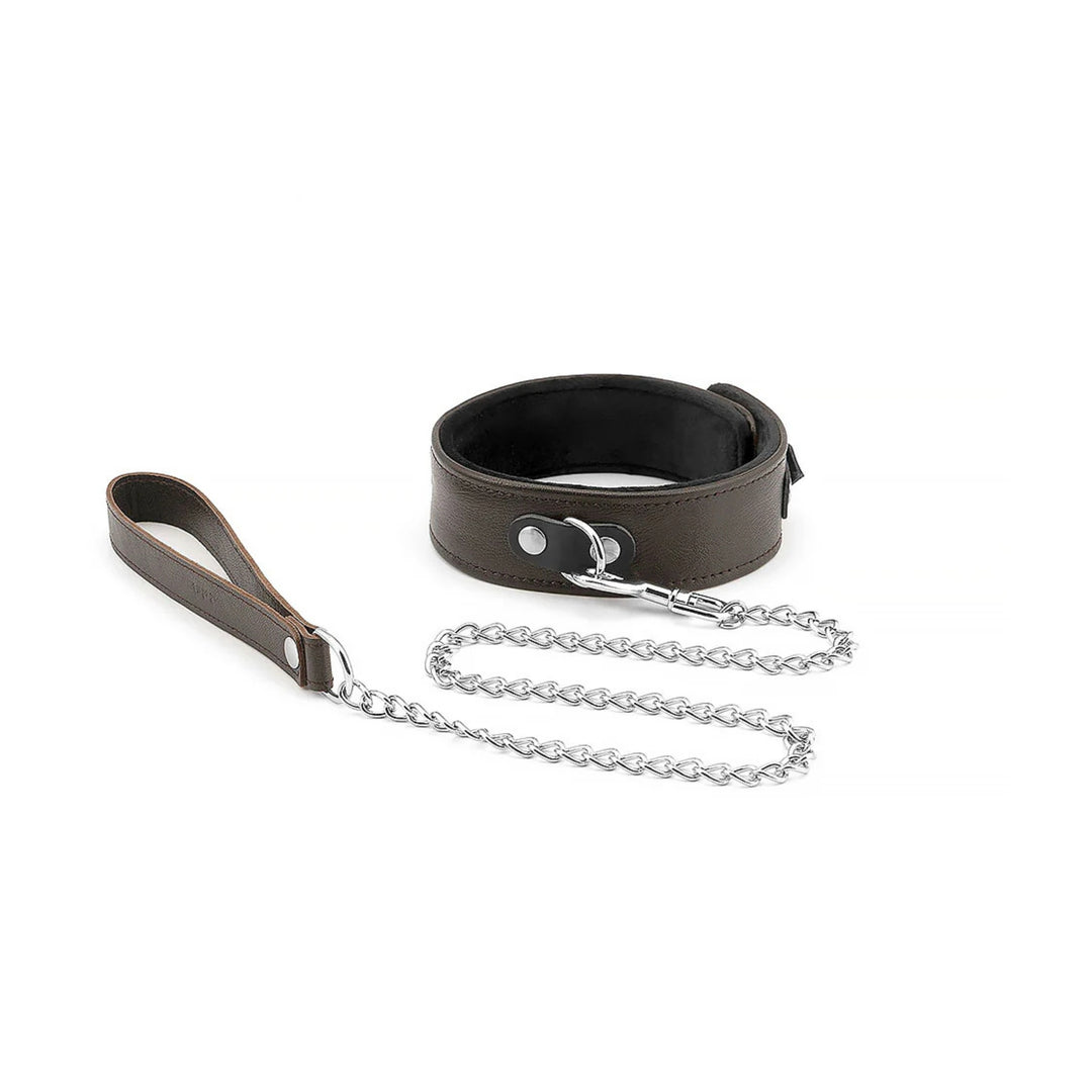 LIEBE SEELE - WILD GENT BROWN COLLAR WITH LEASH