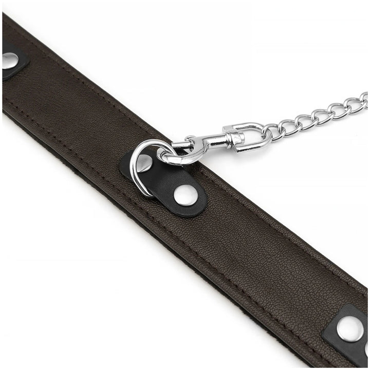 LIEBE SEELE - WILD GENT BROWN COLLAR WITH LEASH