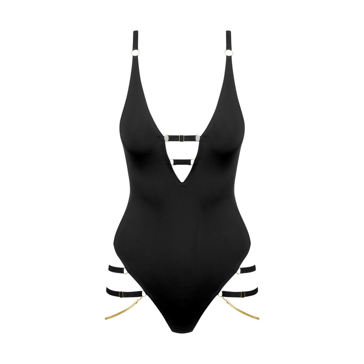 MAISON CLOSE- BODY CON SCOLLO A V GIOIELLO
