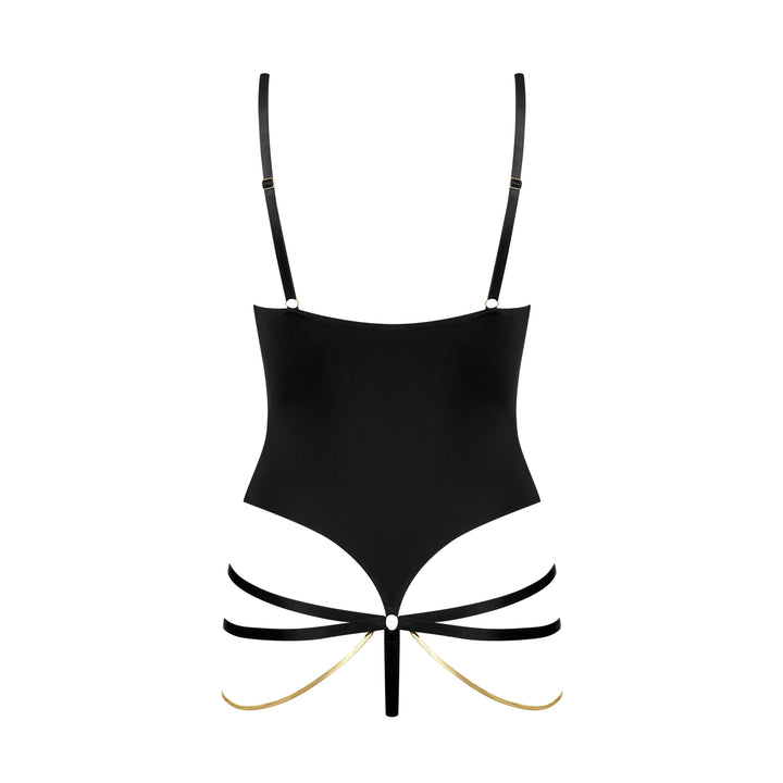 MAISON CLOSE- BODY CON SCOLLO A V GIOIELLO