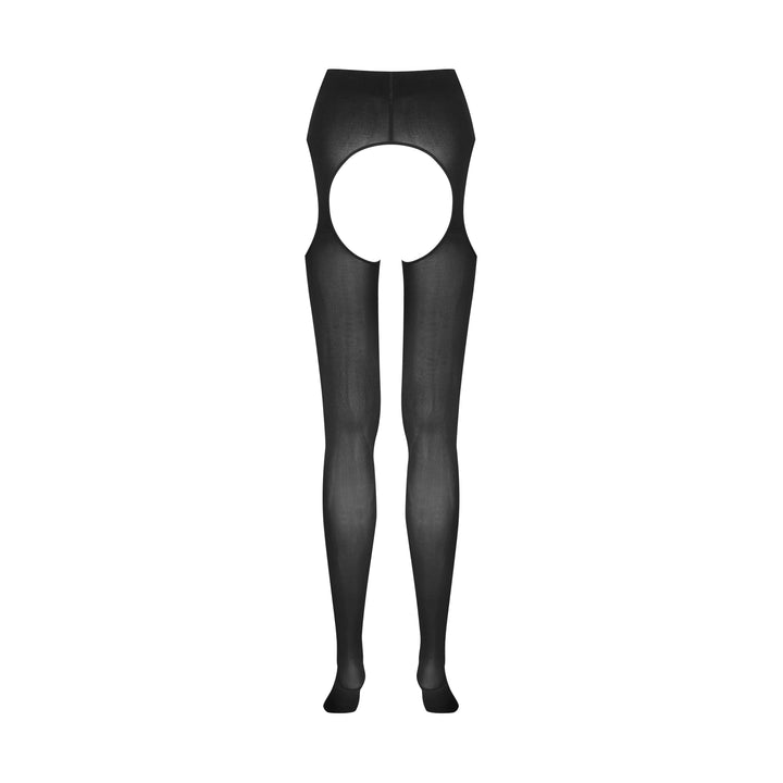 MAISON CLOSE - OPEN-CROTCH STOCKINGS WITH GARTER BELT EFFECT 70 DEN