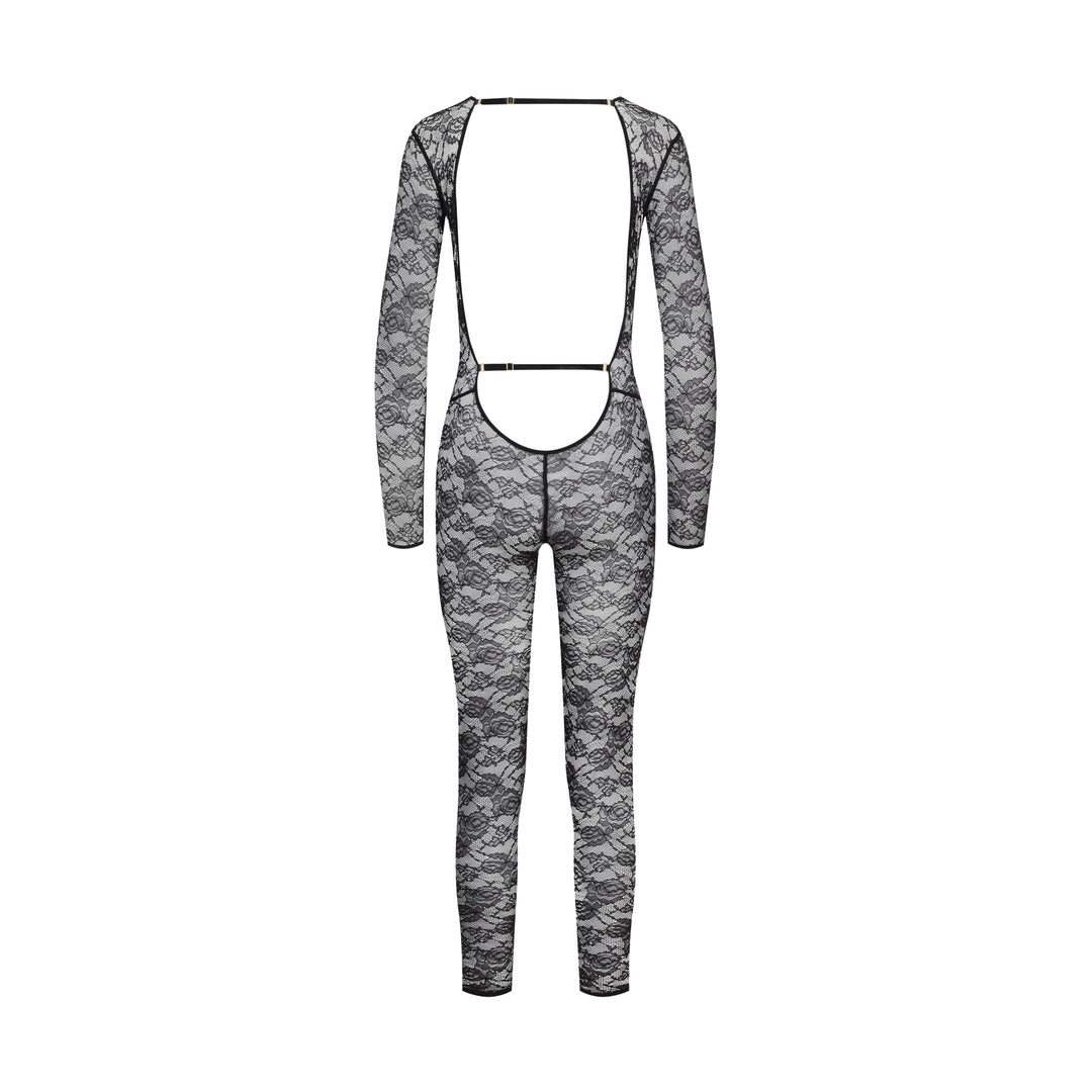 MAISON CLOSE - LACE CATSUIT WITH V-NECK