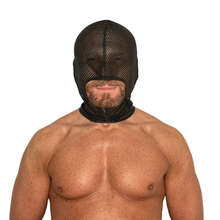 SIRAINER - EYES SHUT LEATHER LACE HOOD