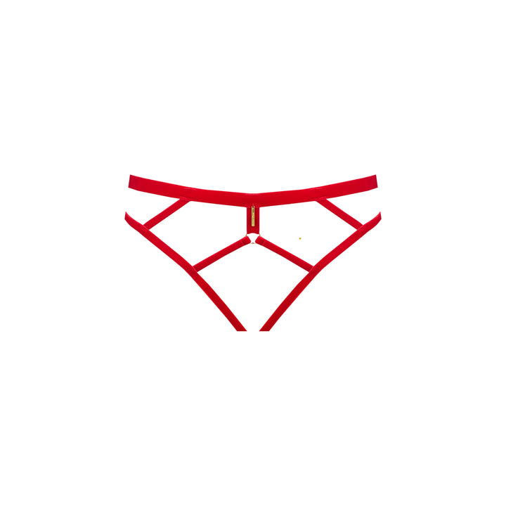 MAISON CLOSE - CULOTTE APERTA IN VELLUTO ROSSO