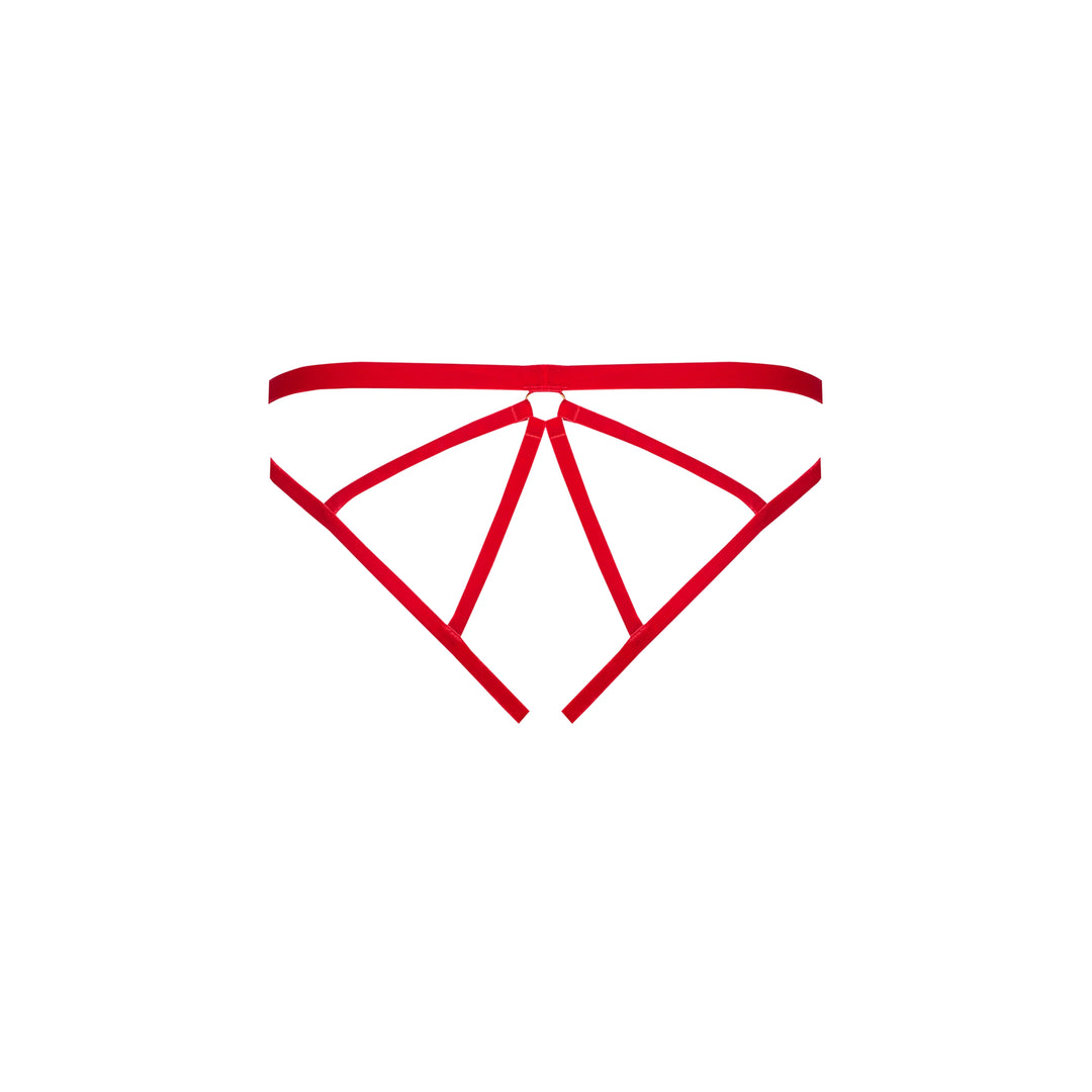 MAISON CLOSE - CULOTTE APERTA IN VELLUTO ROSSO