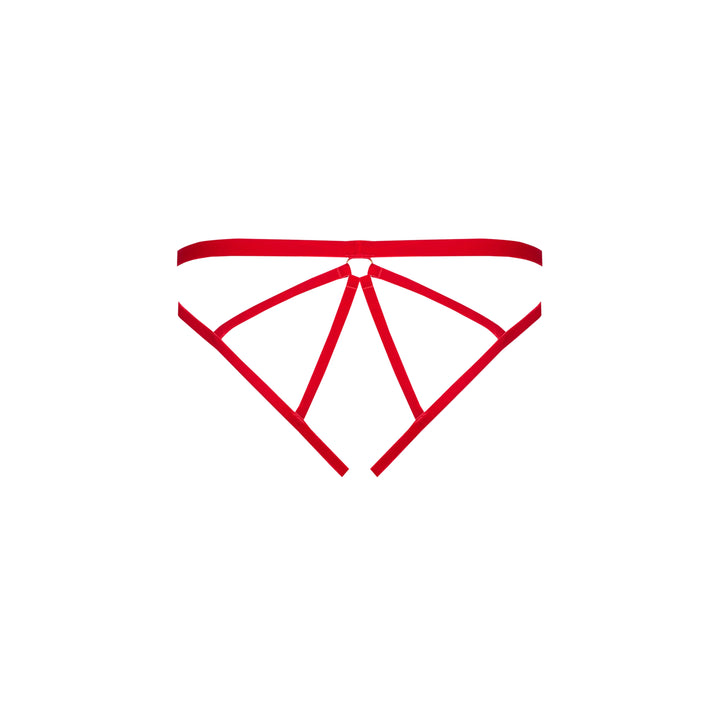 MAISON CLOSE - CULOTTE APERTA IN VELLUTO ROSSO