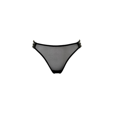 BORDELLE - MESH PEEP BRIEF BLACK