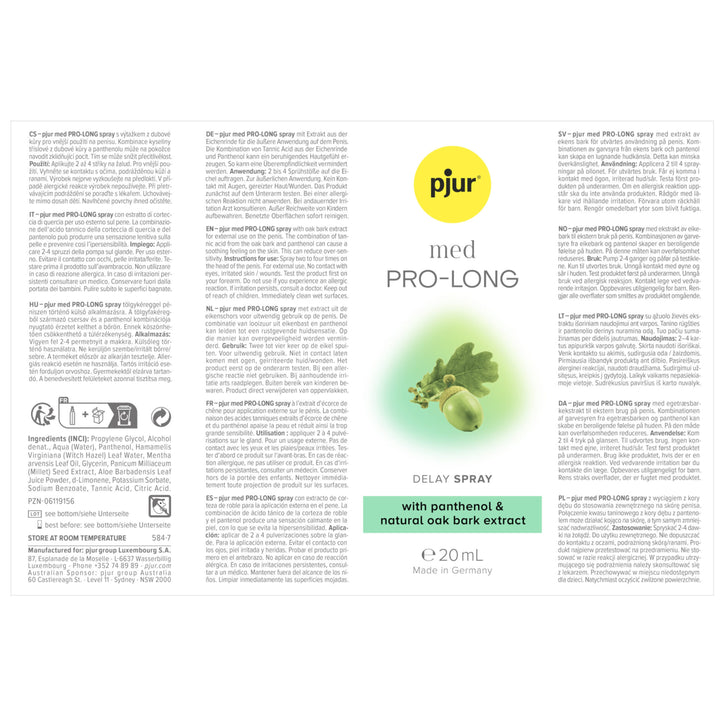 PJUR - PRO LONG SPRAY RITARDANTE PER UOMINI