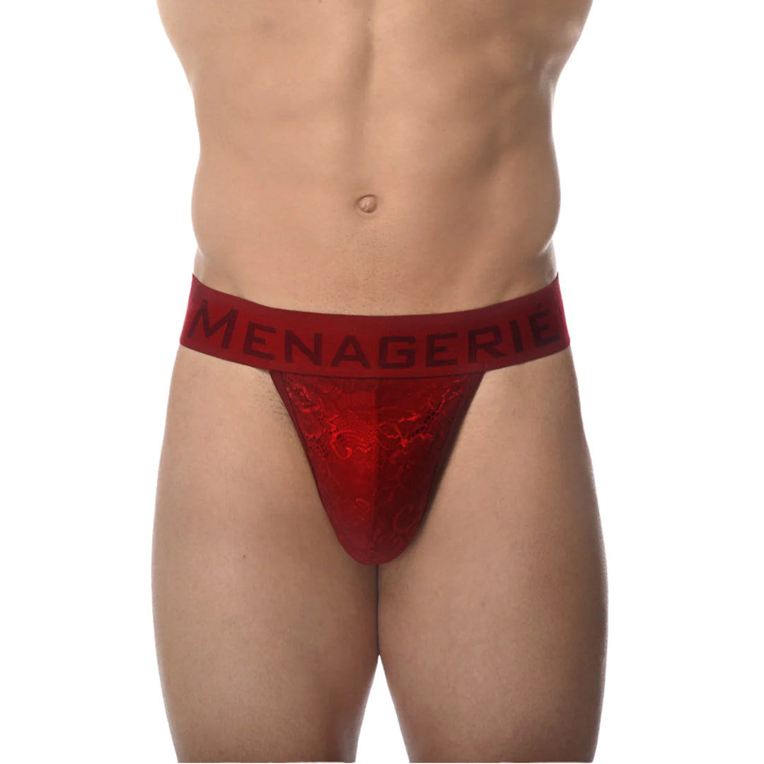 MENAGERIE - TANGA IN PIZZO ROSSO