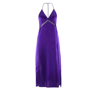 AUBADE - SILK DESIRE SLIPPER DRESS ULTRAVIOLET