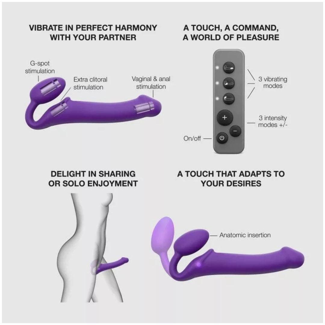STRAP ON ME - STRAP ON VIBRANTE CON TELECOMANDO