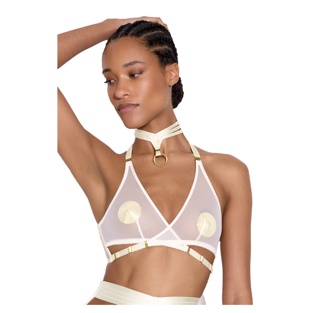 BORDELLE - ART DECO REGGISENO TRIANGOLO CREMA