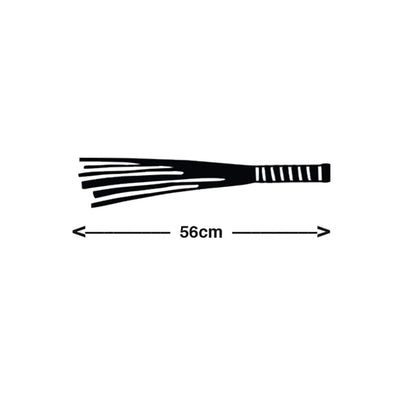 ZADO - LEATHER FLOGGER WITH WOODEN HANDLE