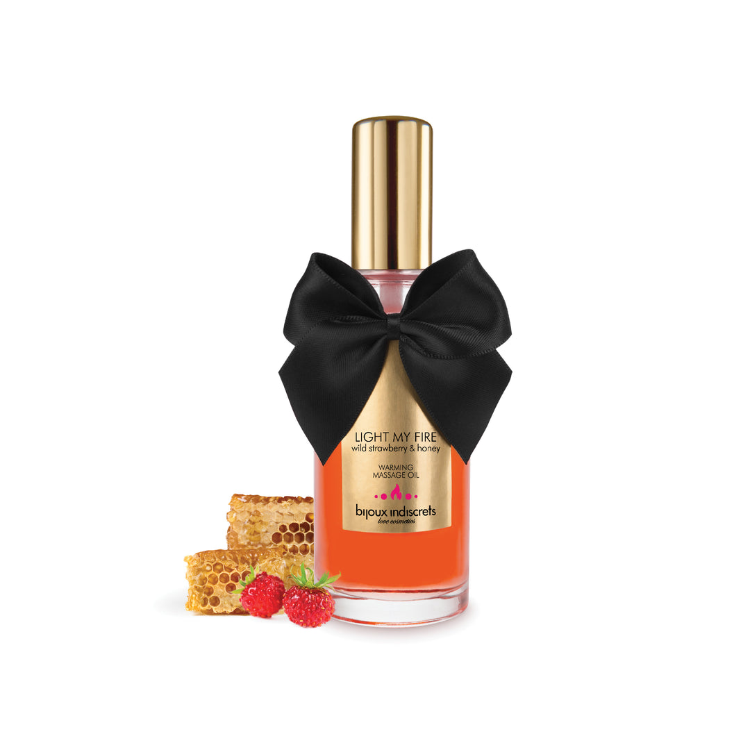 BIJOUX INDISCRETS - STRAWBERRY HEATING MASSAGE OIL