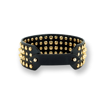 0770 - COLLARE IN PELLE CON BORCHIE