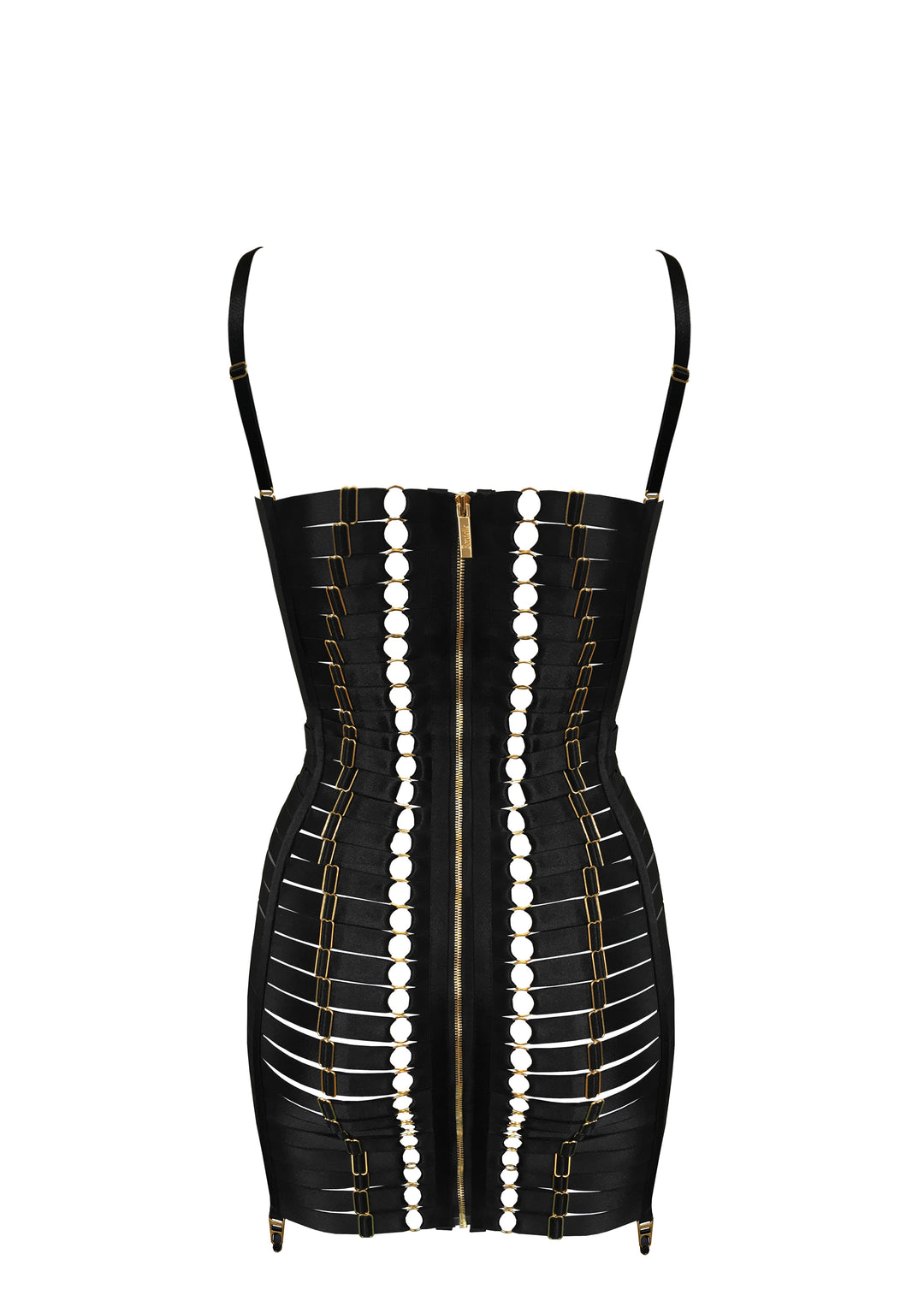 BORDELLE - BLACK ADJUSTABLE ANGELA DRESS