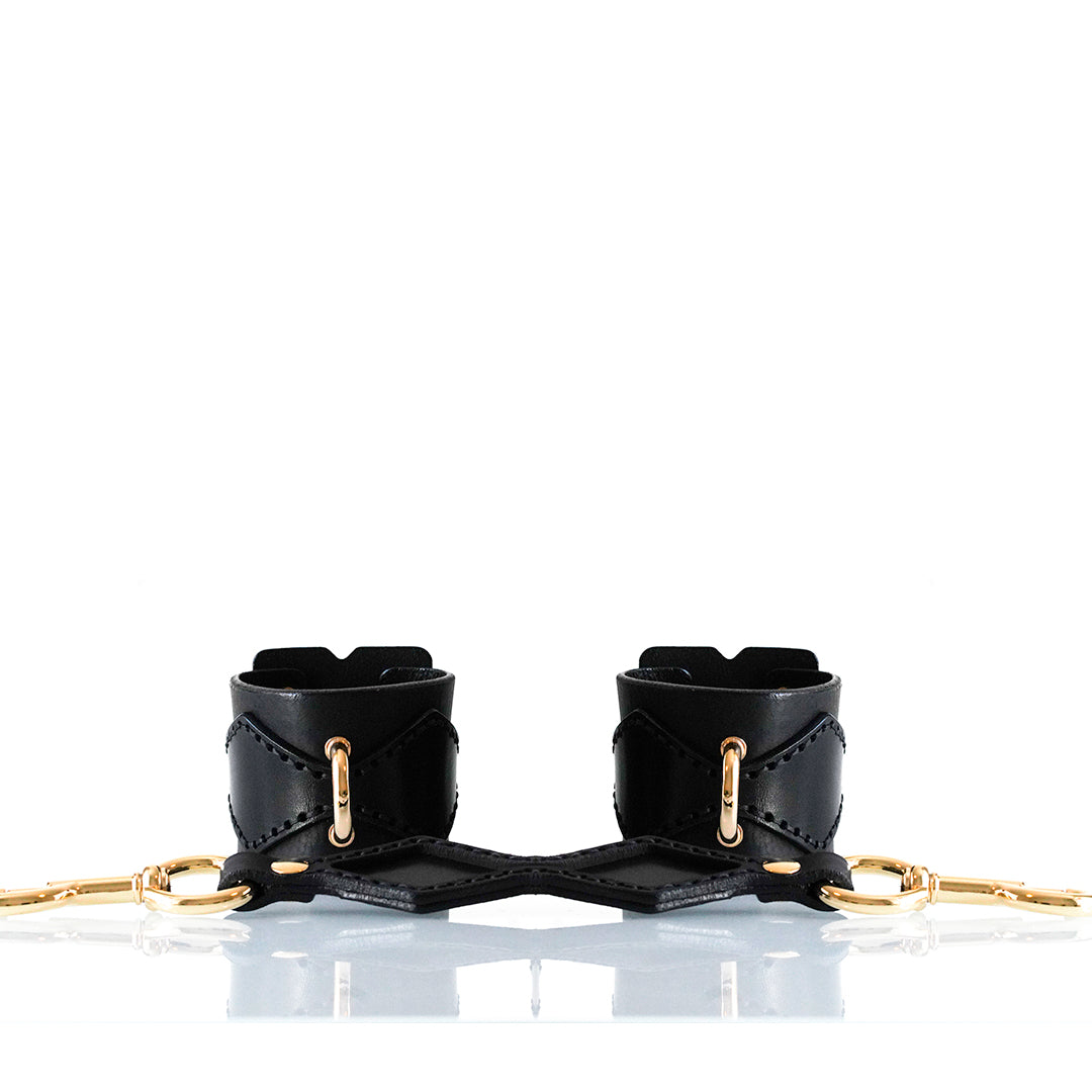 ZOUZOU - BLACK LEATHER ANKLETS