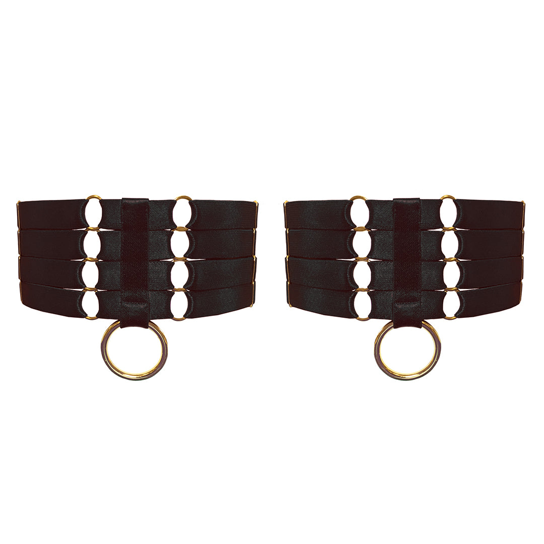 BORDELLE - AUREA BLACK GARTERS (PAIR)