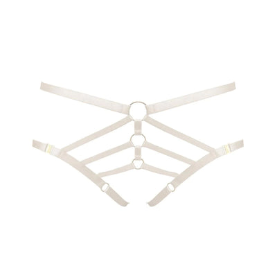 BORDELLE - ART DECO CREAM-COLORED PANTIE WITH STRINGS 