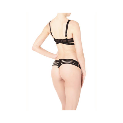 BORDELLE - BLACK ADJUSTABLE THONG