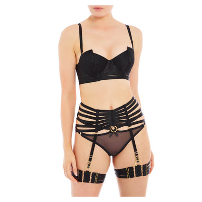BORDELLE - WEBBED SUSPENDER CON STRINGHE
