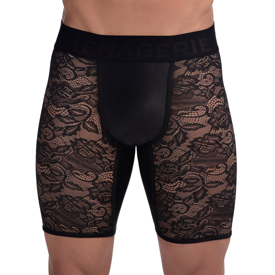 MENAGERIE - PANTALONCINO IN PIZZO NERO
