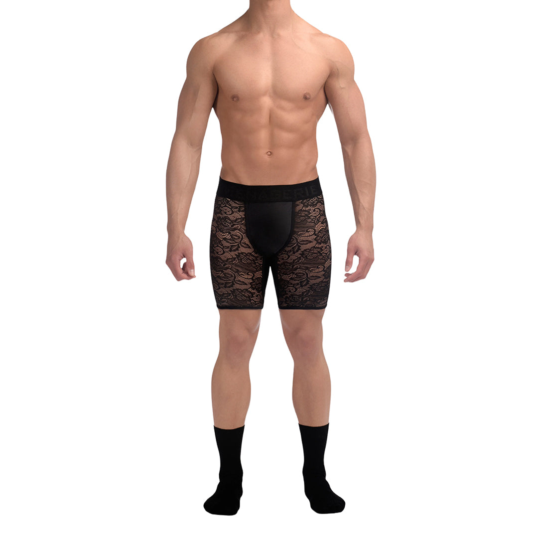 MENAGERIE - PANTALONCINO IN PIZZO NERO