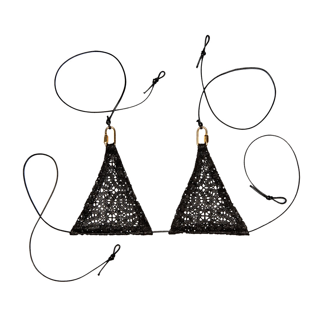 SIRAINER - LEATHER TRIANGLE BRA