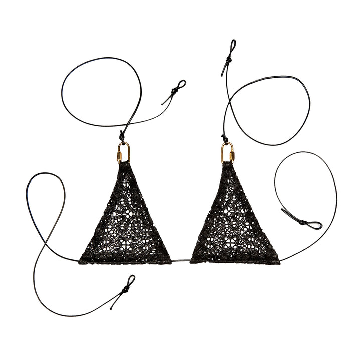 SIRAINER - LEATHER TRIANGLE BRA