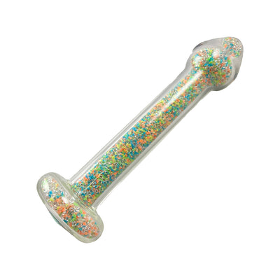 CRYSTAL DELIGHTS - SPARKLE GLOW GLASS DILDO 