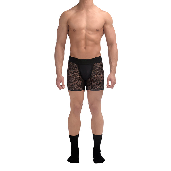 MENAGERIE - BOXER CLASSICO IN PIZZO NERO