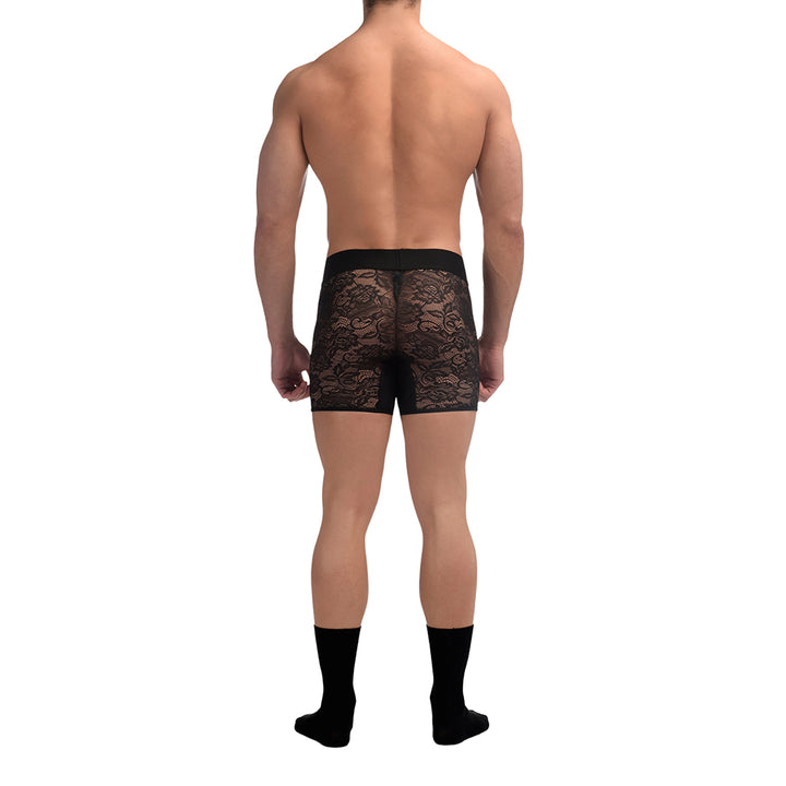 MENAGERIE - BOXER CLASSICO IN PIZZO NERO