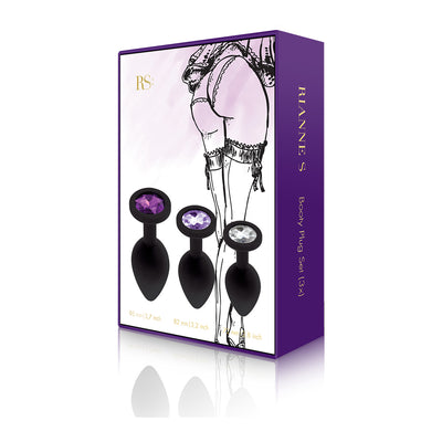 RIANNE S - SET DI 3 PLUG ANALI IN SILICONE NERO