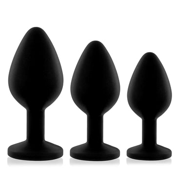 RIANNE S - SET DI 3 PLUG ANALI IN SILICONE NERO