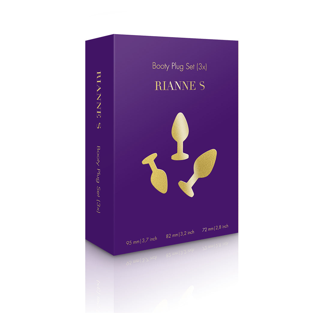 RIANNE S - SET DI 3 PLUG ANALI IN SILICONE NERO