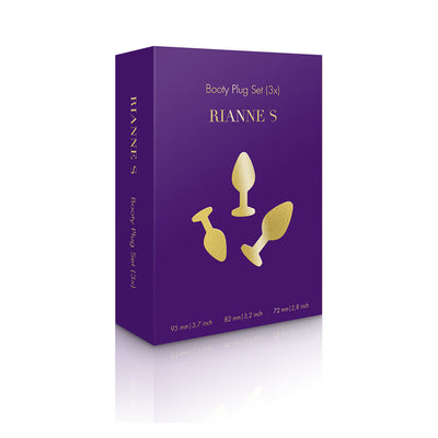 RIANNE S - SET DI 3 PLUG ANALI IN SILICONE NERO