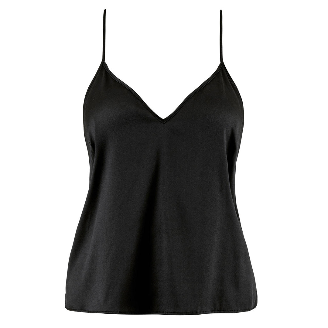 AUBADE - SILK DESIRE TOP IN SETA NERO