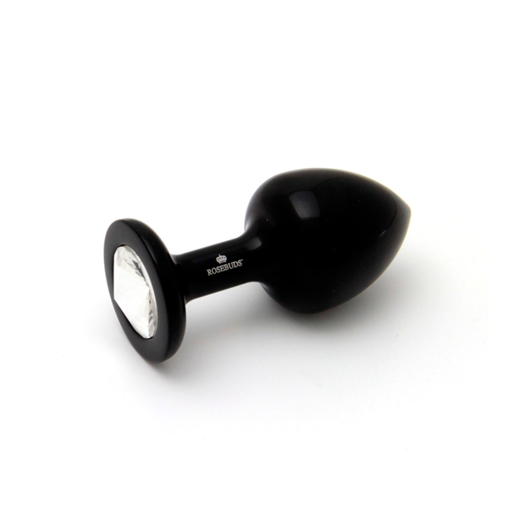 ROSEBUDS - BLACK MINI ANAL PLUG IN ALUMINUM
