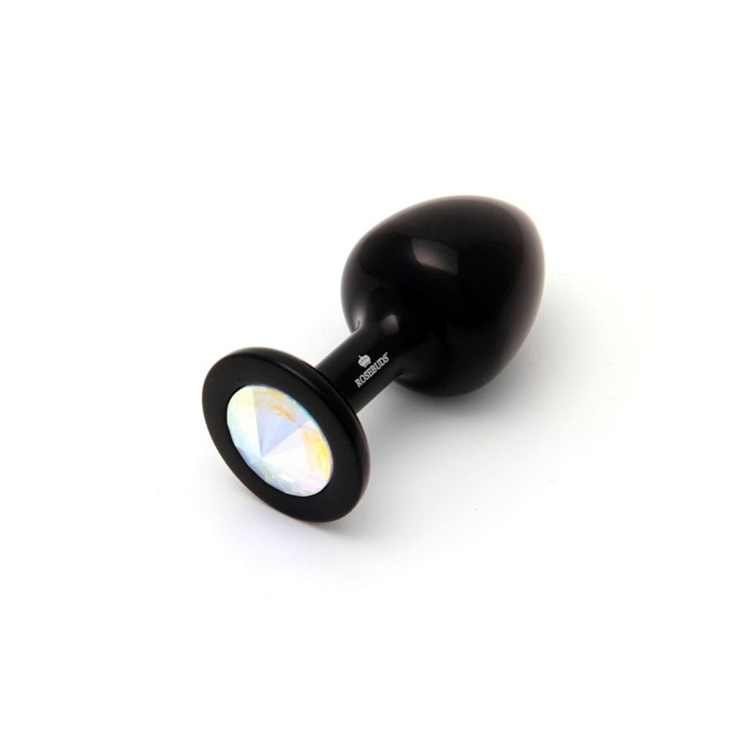 ROSEBUDS - BLACK MINI ANAL PLUG IN ALUMINUM
