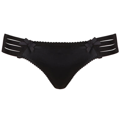 BORDELLE - BLACK ADJUSTABLE THONG