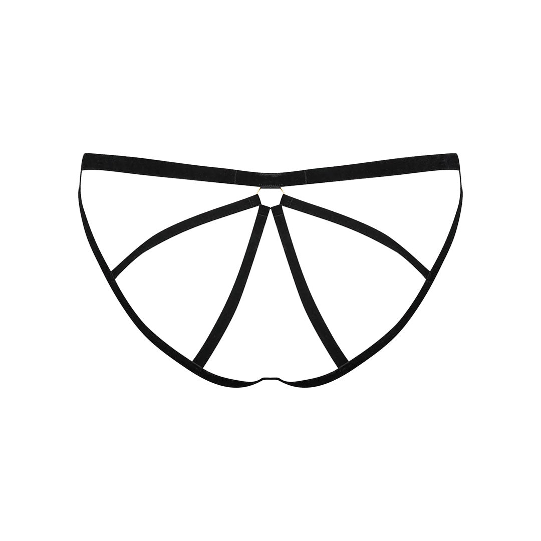 MAISON CLOSE - SLIP NUDE IN BLACK VELVET