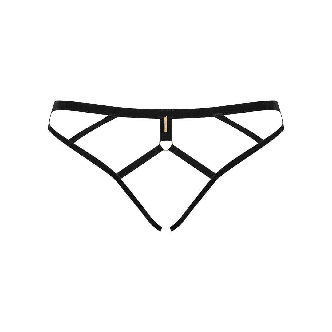 MAISON CLOSE - SLIP NUDE IN BLACK VELVET